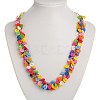 Colorful Resin Flat Round Button Jewelry Sets: Bracelets & Necklaces SJEW-JS00790-1-5