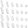   120Pcs 12 Style 304 Stainless Steel Ribbon Crimp Ends STAS-PH0003-45-8