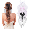 3Pcs 3 Colors Polyester Mesh Big Bowknot Hair Barrettes OHAR-FH0001-14-8