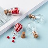 Oval Glass Bottle for Bead Containers X1-AJEW-R045-09-6