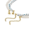 2Pcs 2 Style Natural White Jade & Lampwork Evil Eye Beaded Necklaces Set NJEW-JN04172-6