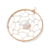 Natural Cultured Freshwater Pearl Pendants PALLOY-JF02653-03-3