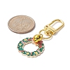 Christmas Theme Alloy Enamel Pendant Decorations HJEW-JM00979-4