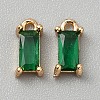 Golden Plated Brass Cubic Zirconia Charms LS-ZIRC-WH0015-01G-02-1