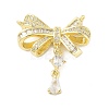 Rack Plating Brass Pave Clear Cubic Zirconia Connector Charms KK-A208-07G-1