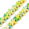 Spray Painted Synthetic Turquoise Beads Strands UNKW-T001-11C-4