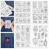 4 Sheets 11.6x8.2 Inch Stick and Stitch Embroidery Patterns DIY-WH0455-068-1