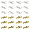 30Pcs 2 Colors Tibetan Style Alloy S-Hook Clasps TIBE-YW0001-96-2