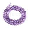 Natural Lepidolite/Purple Mica Stone Beads Strands G-K410-06-6mm-2