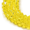 Transparent Electroplate Glass Beads Strands EGLA-A039-T3mm-L21-3