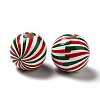 Christmas Theme Printed Natural Wooden Beads WOOD-L020-A04-2