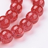 Spray Painted Crackle Glass Beads Strands CCG-Q001-10mm-13-3