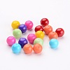Round Baking Paint Glass Beads Strands X-HY-A006-8mm-M-2