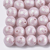 Polyester Thread Fabric Covered Beads WOVE-T009-18mm-04-1