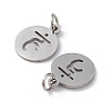 304 Stainless Steel Charms STAS-Q201-T450P-2
