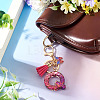 Alloy Resin Butterfly Keychains KEYC-TADJ0002-02G-Q-5