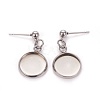Tarnish Resistant 304 Stainless Steel Stud Earring Settings STAS-L226-019G-P-1