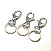 Iron Lobster Clasp Keychain X-HJEW-H019-P-1