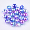 Rainbow ABS Plastic Imitation Pearl Beads OACR-Q174-8mm-06-1