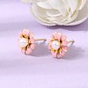 Brass Enamel Stud Earrings KK-CBA8324-27G-01-1