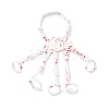 Halloween Spray Printed Alloy Finger Ring Stretch Bracelets LS-BJEW-P367-02-2