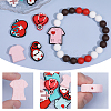 12Pcs 12 Styles Silicone Beads SIL-CA0002-85-5