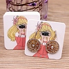 Square Paper Earring Display Cards CDIS-C004-02B-1