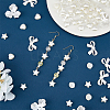 300Pcs 5 Style ABS Plastic Imitation Pearl Beads OACR-DC0001-07-3