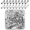 100Pcs 2 Style Iron Brooch Findings IFIN-SZ0001-31-1