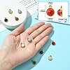 10Pcs 10 Styles Mixed Gemstone Half Round Charms G-CJ0001-81-2