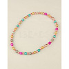 Fashion Imitation Acrylic Pearl  Stretchy Necklaces for Kids NJEW-JN00428-04-3