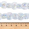 Electroplate Baking Paint Transparent Glass Beads Strands GL-CBA17FF-01G-4