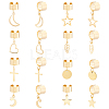 8 Pairs 8 Style 304 Stainless Steel Cuff Earrings EJEW-UN00004-1