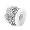 Tarnish Resistant 304 Stainless Steel Textured Horse Eye Link Chains CHS-I020-01B-P-4