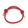 Adjustable Nylon Round Milan Cord Slider Bracelet Making FB-H001-01G-06-1