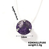 Flat Round Plastic Pendant Invisible Cord Necklaces for Women JB6177-7-1