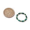 Natural Malachite Beaded Stretch Rings for Women RJEW-JR00868-10-3