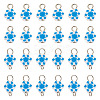100Pcs 2 Style Christmas Handmade Polymer Clay Pendant and Connector Charms PALLOY-TAC0250-1