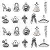 100Pcs 10 Style Tibetan Style Alloy Pendants TIBEP-CJ0001-75-1