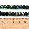 Electroplate Transparent Glass Beads Strands EGLA-A046-01C-18-4