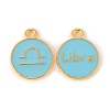 Alloy Enamel Pendants ENAM-S124-01B-16K-2