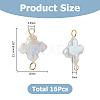 16Pcs 2 Colors Cross Natural Pearl Connector Charms PALLOY-HS00044-2