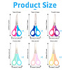 6Pcs 6 Styles Steel Scissors TOOL-TA0001-09-4