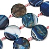 Natural Banded Agate Coin Beads Strands GG-CBAE0EB-06D-2