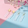 Chunky Acrylic Curb Chain Long Drop Earrings EJEW-JE04772-03-2