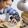Flat Round Iron Block Jewelry Making Bench Tool Mini Forming Metalworking TOOL-WH0136-185C-5