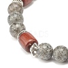 Natural Sesame Jasper Beaded Stretch Bracelet for Women or Men BJEW-JB07732-05-4