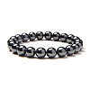 SUNNYCLUE Non-magnetic Synthetic Hematite Round Beads Stretch Bracelets BJEW-PH0001-8mm-22-1