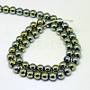 Electroplate Non-magnetic Synthetic Hematite Beads Strands G-J169A-4mm-06-2