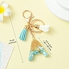 Transparent Epoxy Resin Pendant Keychains KEYC-FS00022-09-5